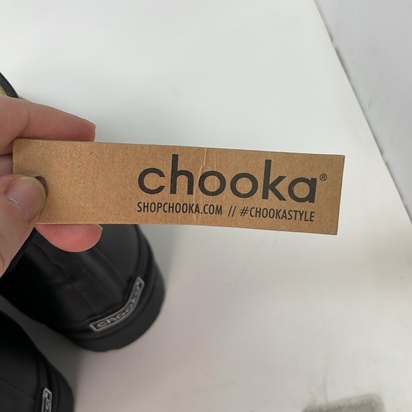 CHOOKA Rain Booties Lace Up Ankle Boots Black Size 7 NWT - Picture 5 of 11